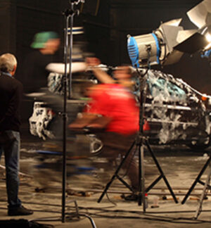 Client Ad BG behind the scenes of car commercial