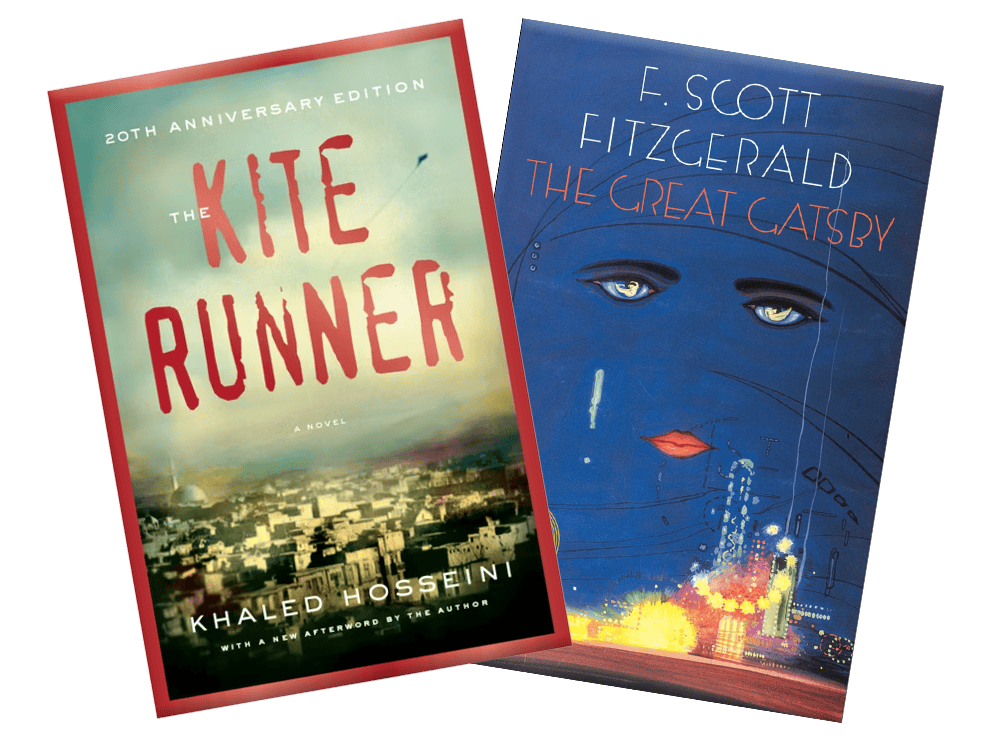 The Great Gatsby & Kite Runner - Book Covers