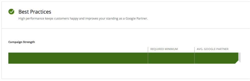 Google Partners Best Practices Score