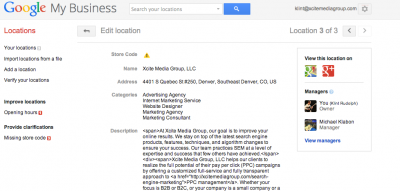 Google My Business Locations Management